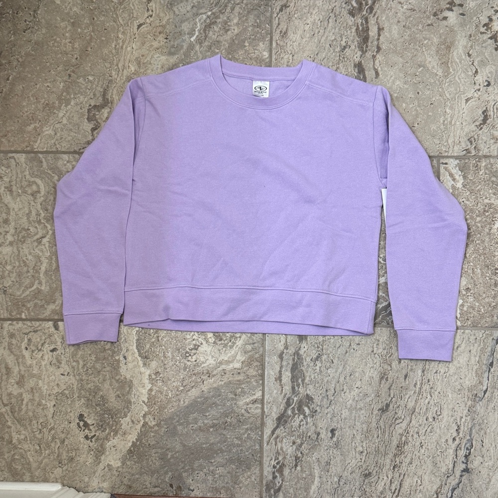 NWT Size Large (10-12) Athletic Works lavender Crewneck Sweatshirt
